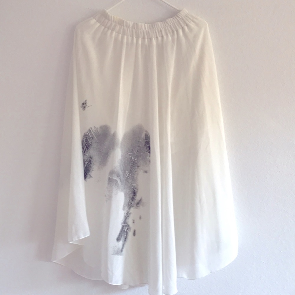 #62# Summer Fashion Chiffon Maxi Skirt Floral Printed SIZE L-XL